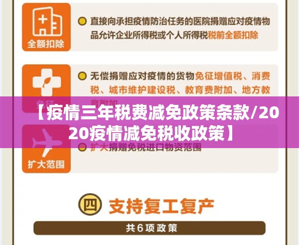 【疫情三年税费减免政策条款/2020疫情减免税收政策】