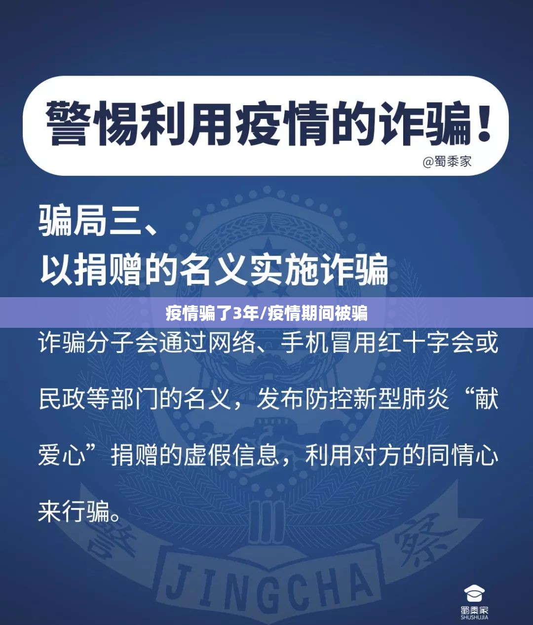 疫情骗了3年/疫情期间被骗