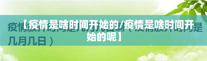 【疫情是啥时间开始的/疫情是啥时间开始的呢】