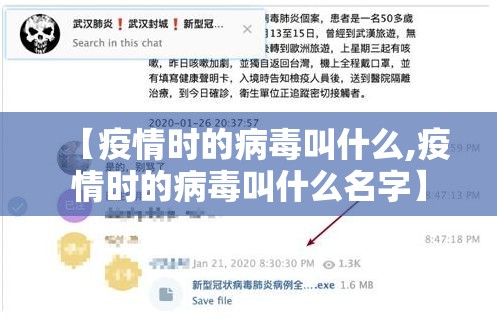 【疫情时的病毒叫什么,疫情时的病毒叫什么名字】
