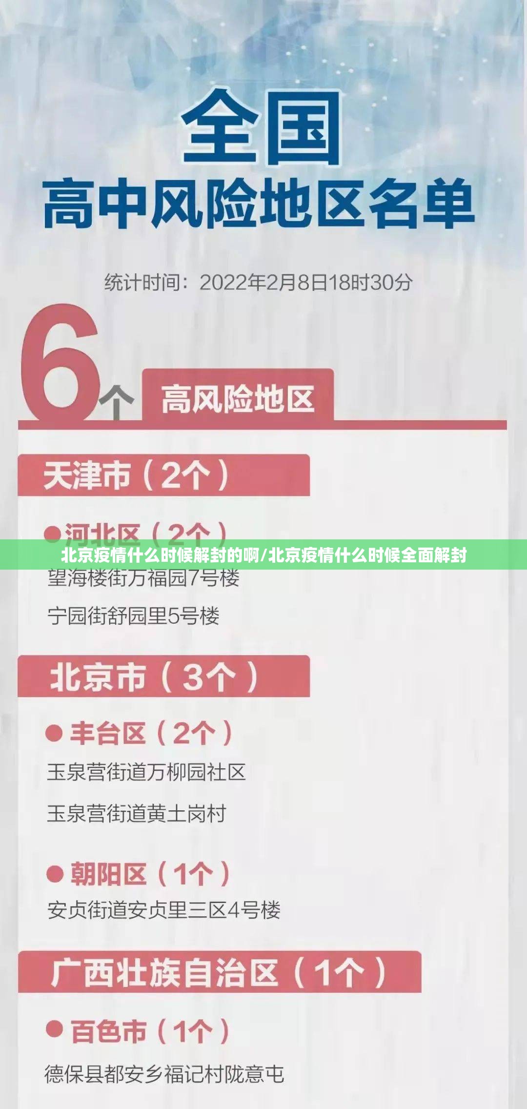 北京疫情什么时候解封的啊/北京疫情什么时候全面解封