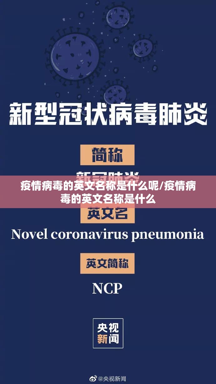 疫情病毒的英文名称是什么呢/疫情病毒的英文名称是什么