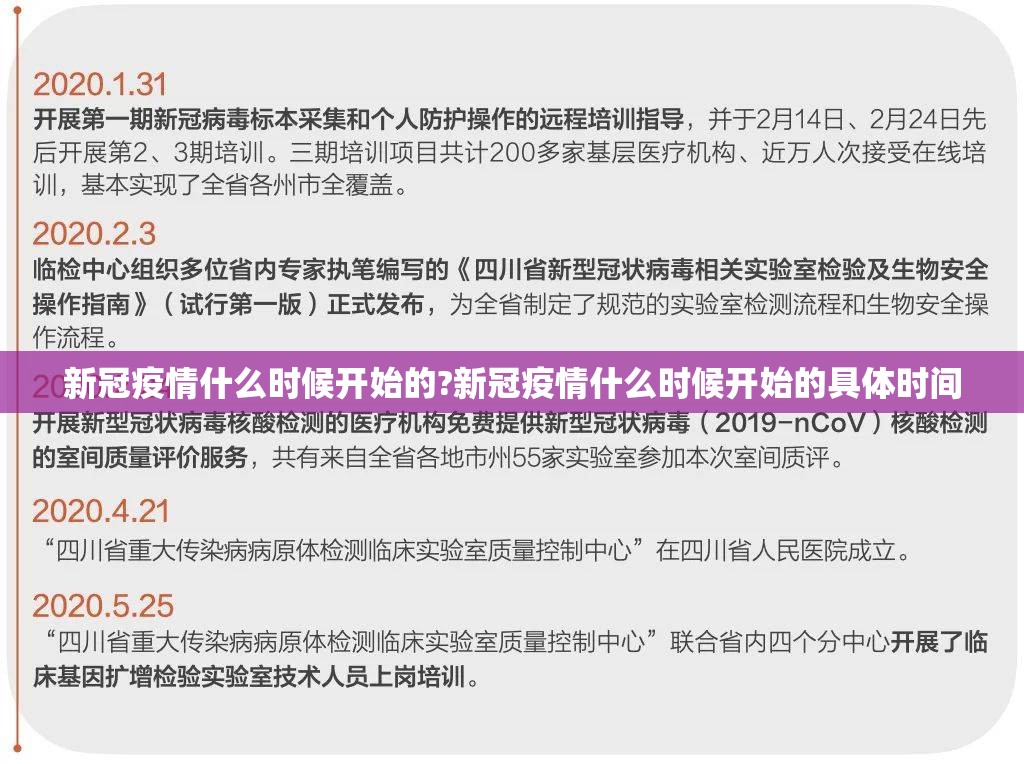 新冠疫情什么时候开始的?新冠疫情什么时候开始的具体时间