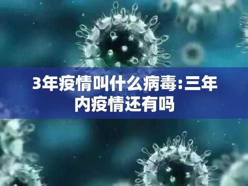 3年疫情叫什么病毒:三年内疫情还有吗