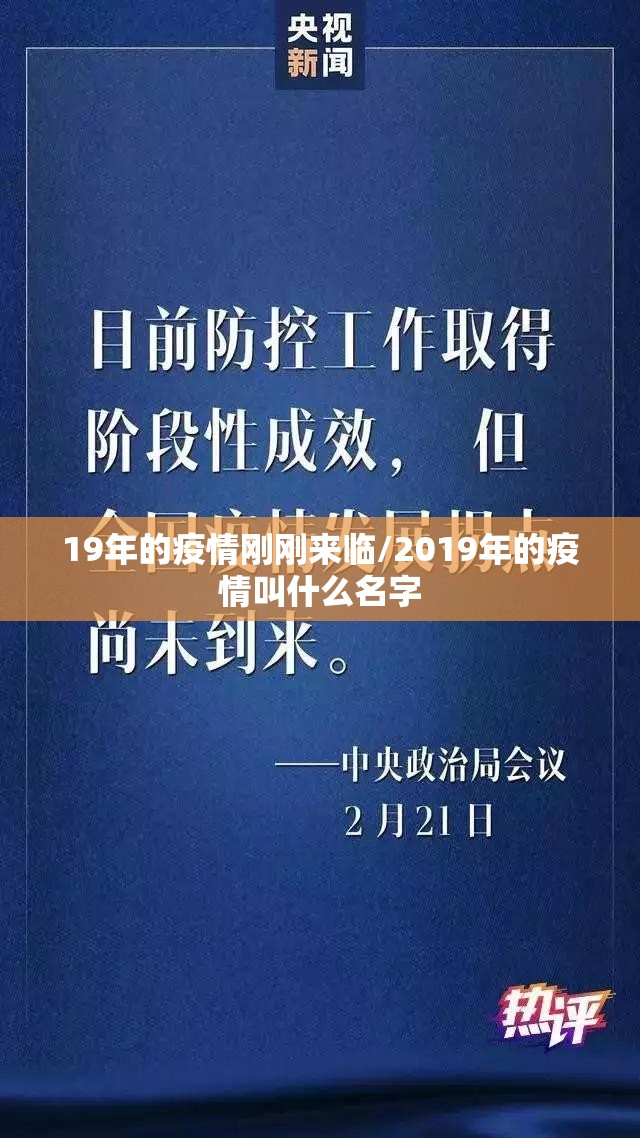 19年的疫情刚刚来临/2019年的疫情叫什么名字