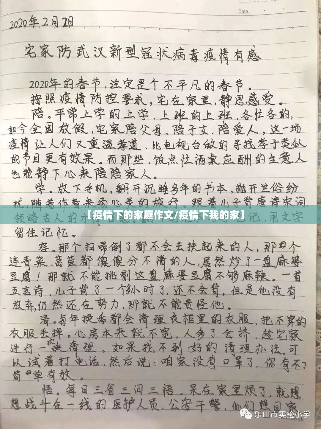 【疫情下的家庭作文/疫情下我的家】