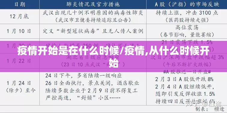 疫情开始是在什么时候/疫情,从什么时候开始