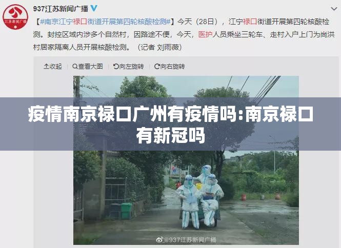 疫情南京禄口广州有疫情吗:南京禄口有新冠吗