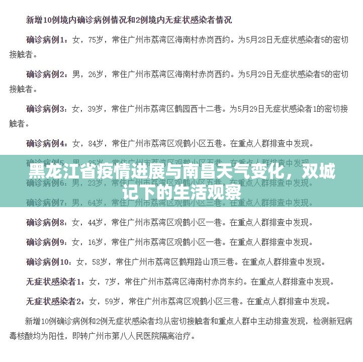 黑龙江省疫情进展与南昌天气变化，双城记下的生活观察