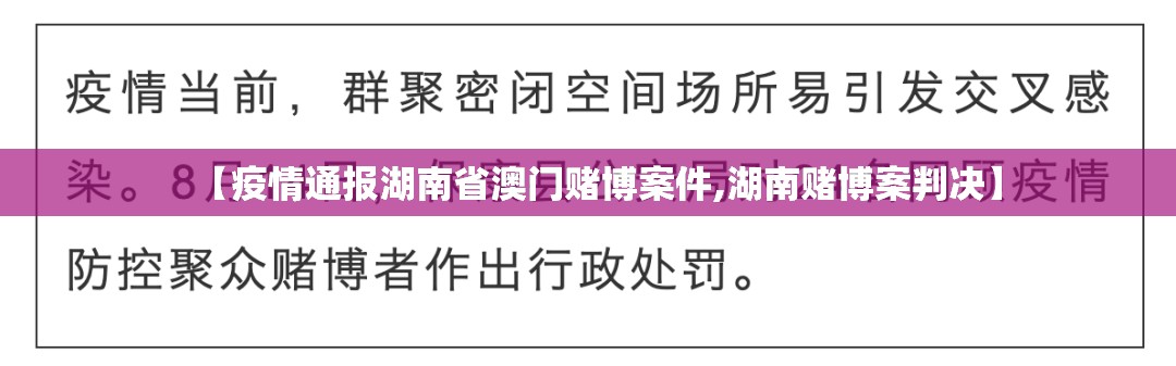 【疫情通报湖南省澳门赌博案件,湖南赌博案判决】