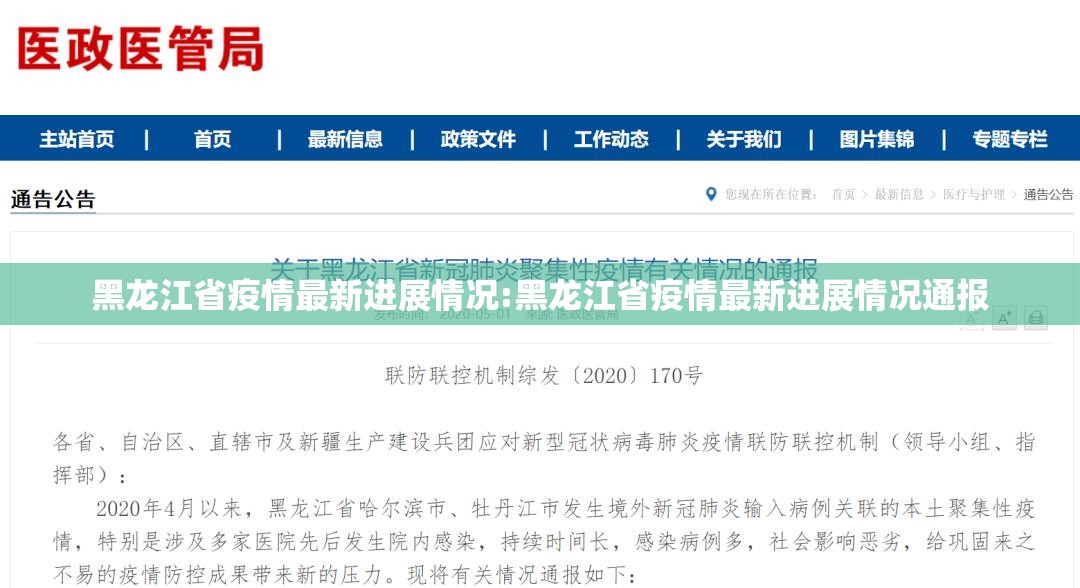 黑龙江省疫情最新进展情况:黑龙江省疫情最新进展情况通报