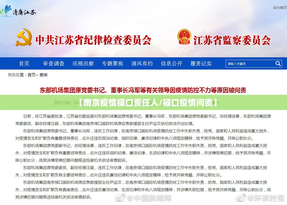 【南京疫情禄口责任人/禄口疫情问责】
