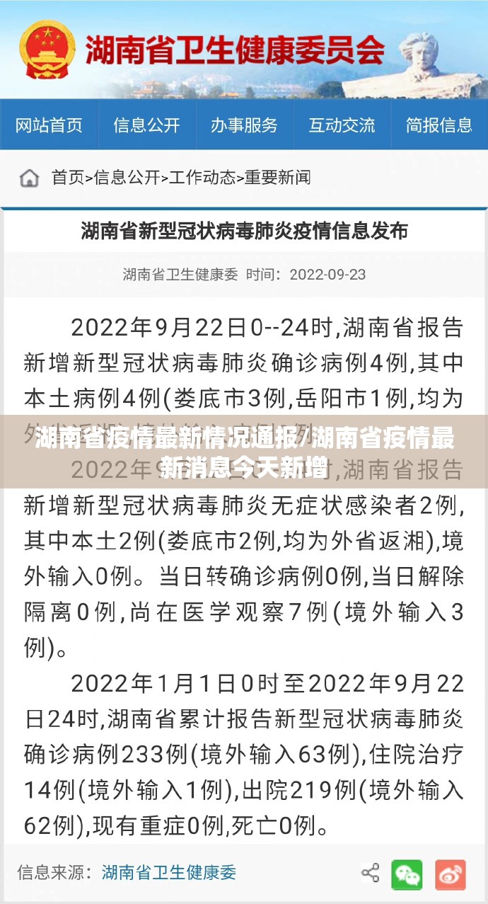 湖南省疫情最新情况通报/湖南省疫情最新消息今天新增