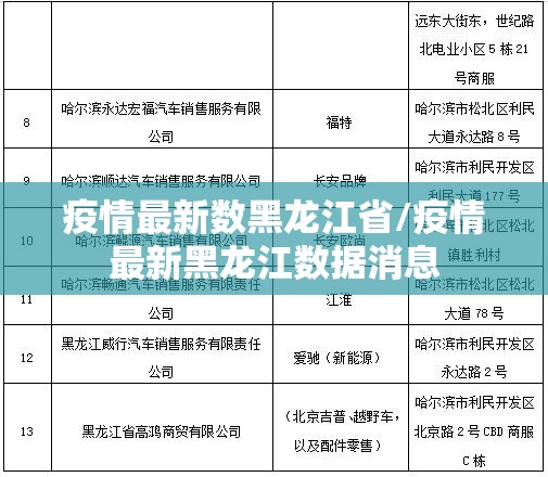 疫情最新数黑龙江省/疫情最新黑龙江数据消息