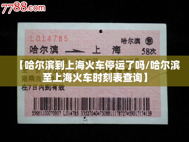 【哈尔滨到上海火车停运了吗/哈尔滨至上海火车时刻表查询】