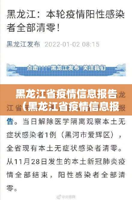 黑龙江省疫情信息报告（黑龙江省疫情信息报告最新）