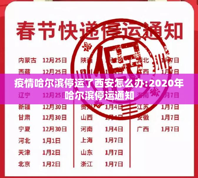 疫情哈尔滨停运了西安怎么办:2020年哈尔滨停运通知