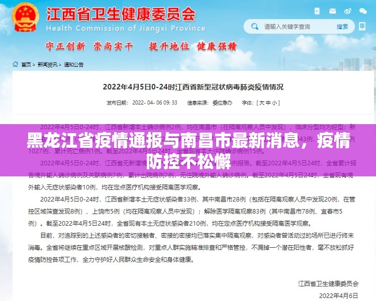 黑龙江省疫情通报与南昌市最新消息，疫情防控不松懈
