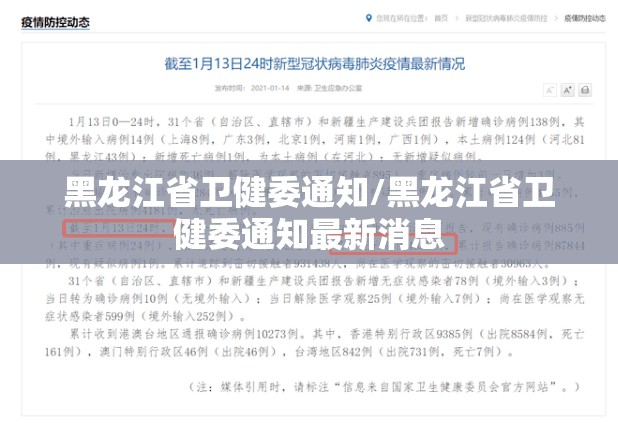 黑龙江省卫健委通知/黑龙江省卫健委通知最新消息