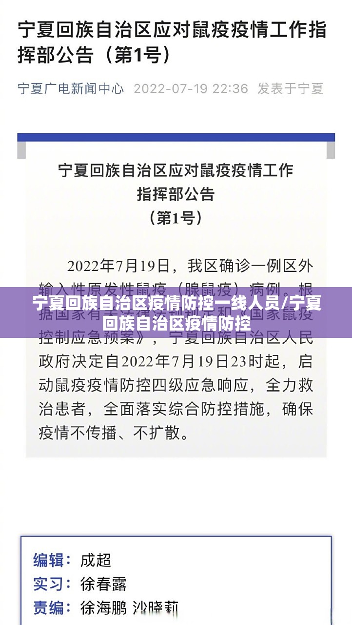 宁夏回族自治区疫情防控一线人员/宁夏回族自治区疫情防控