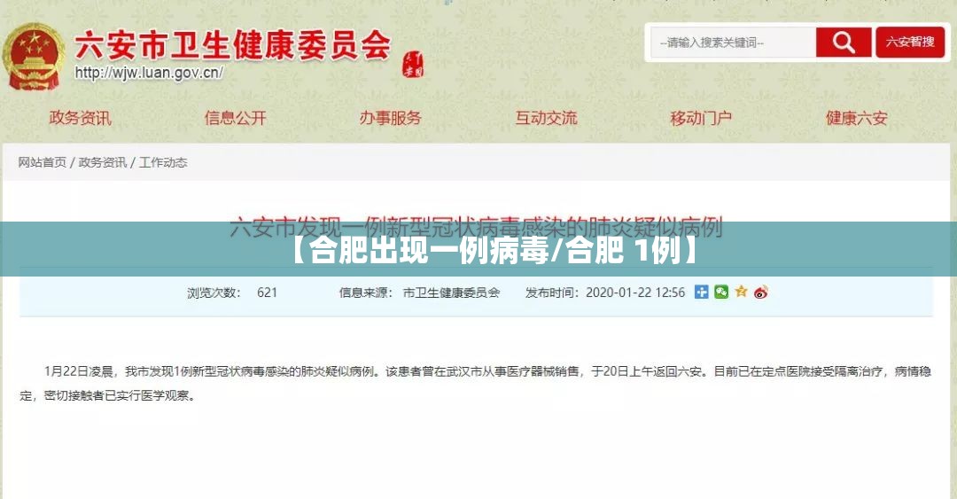 【合肥出现一例病毒/合肥 1例】