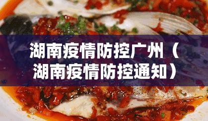 湖南疫情防控广州（湖南疫情防控通知）