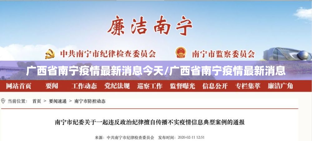 广西省南宁疫情最新消息今天/广西省南宁疫情最新消息
