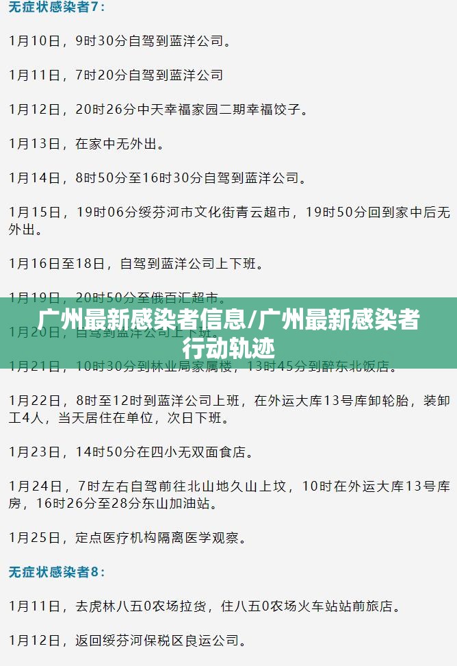 广州最新感染者信息/广州最新感染者行动轨迹