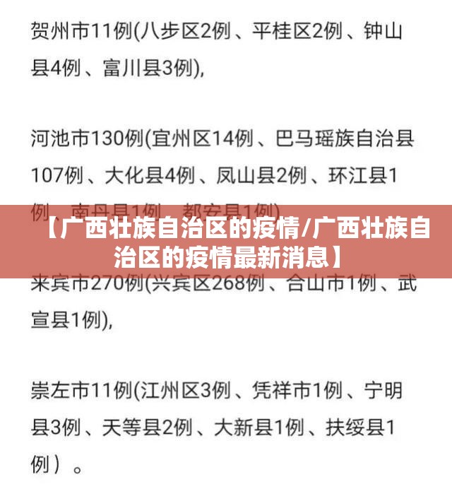 【广西壮族自治区的疫情/广西壮族自治区的疫情最新消息】