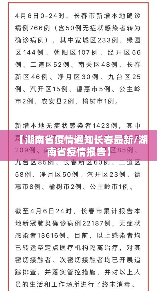 【湖南省疫情通知长春最新/湖南省疫情报告】