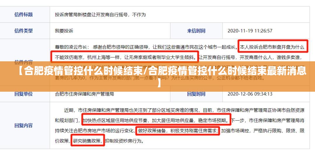 【合肥疫情管控什么时候结束/合肥疫情管控什么时候结束最新消息】