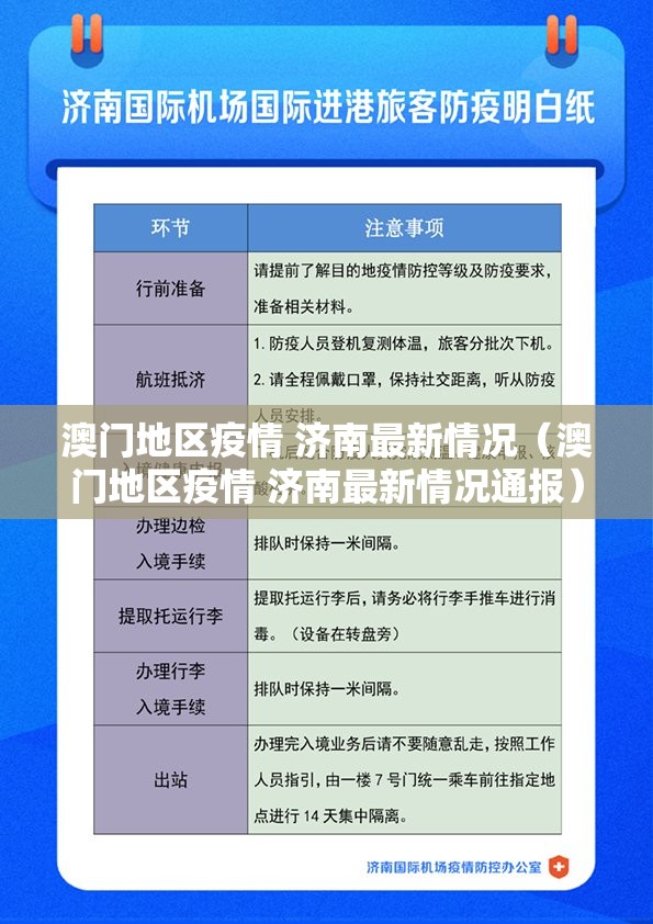 澳门地区疫情 济南最新情况（澳门地区疫情 济南最新情况通报）