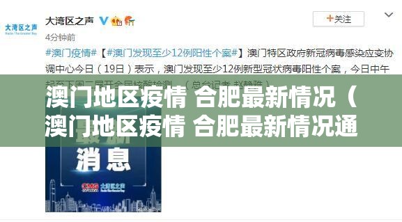 澳门地区疫情 合肥最新情况（澳门地区疫情 合肥最新情况通报）