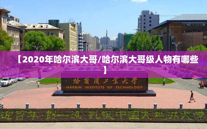 【2020年哈尔滨大哥/哈尔滨大哥级人物有哪些】