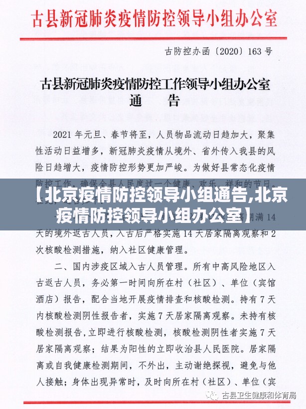 【北京疫情防控领导小组通告,北京疫情防控领导小组办公室】