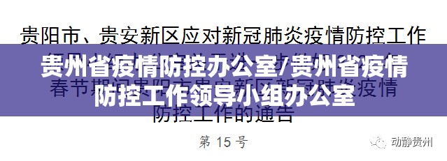 贵州省疫情防控办公室/贵州省疫情防控工作领导小组办公室