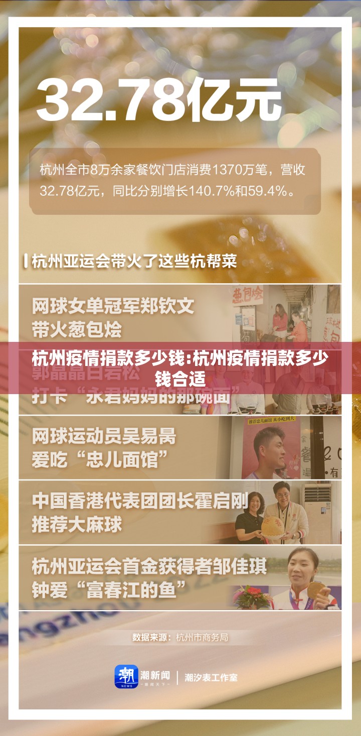 杭州疫情捐款多少钱:杭州疫情捐款多少钱合适