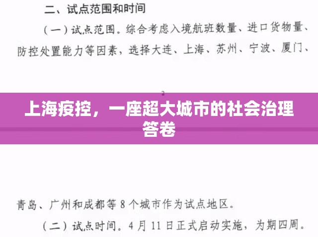 上海疫控,一座超大城市的社会治理答卷