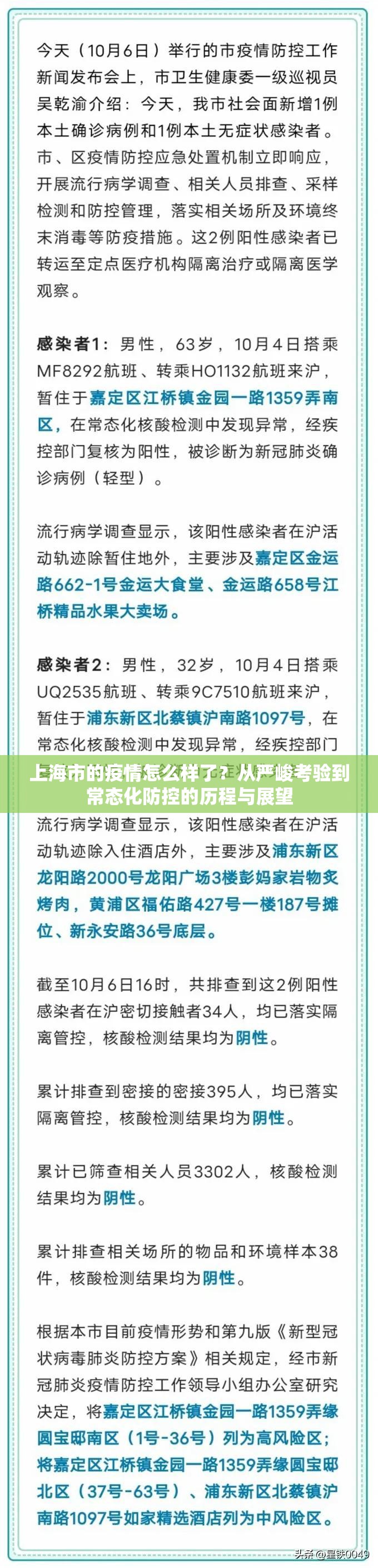 上海市的疫情怎么样了?从严峻考验到常态化防控的历程与展望