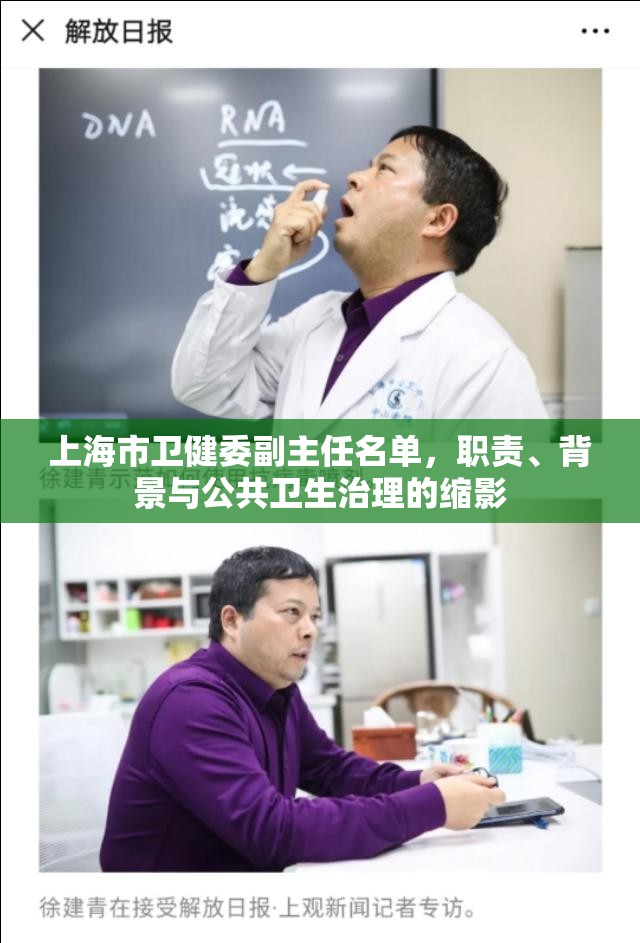 上海市卫健委副主任名单,职责、背景与公共卫生治理的缩影